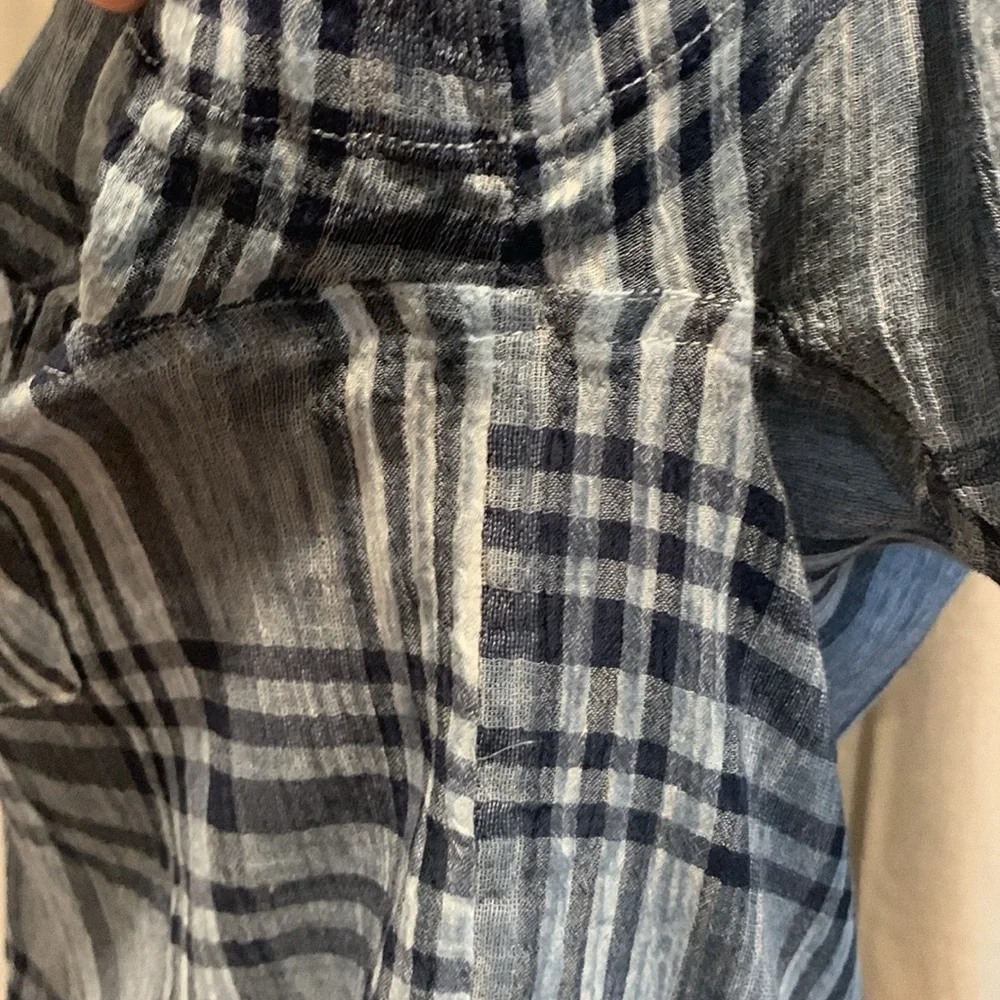 Lucky Brand Blue Plaid Button-Down Shirt Size Small - Picture 7 of 14
